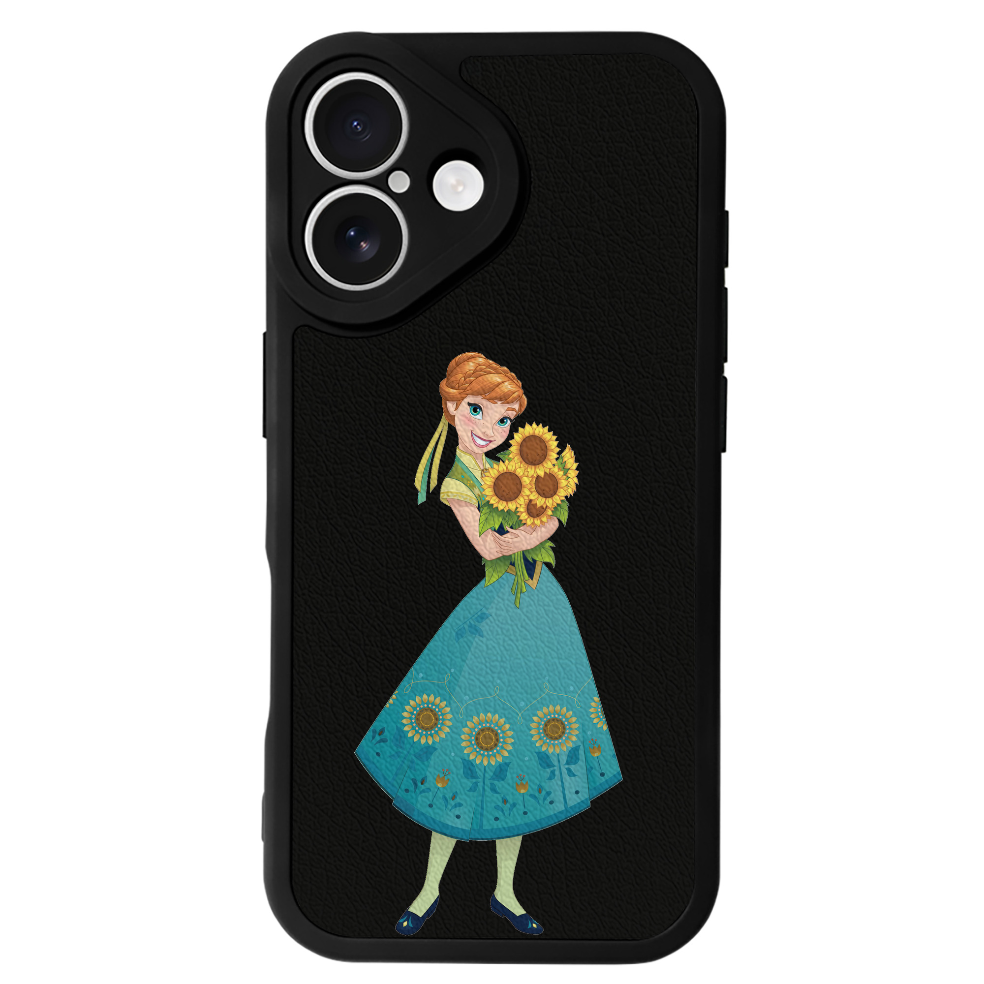 （画像用） アナと雪の女王 アンナ エルサ Frozen Anna Elsa 【iPhone 16シリーズ対応】シリコンスマホケース（レザー調） 材質：シリコン